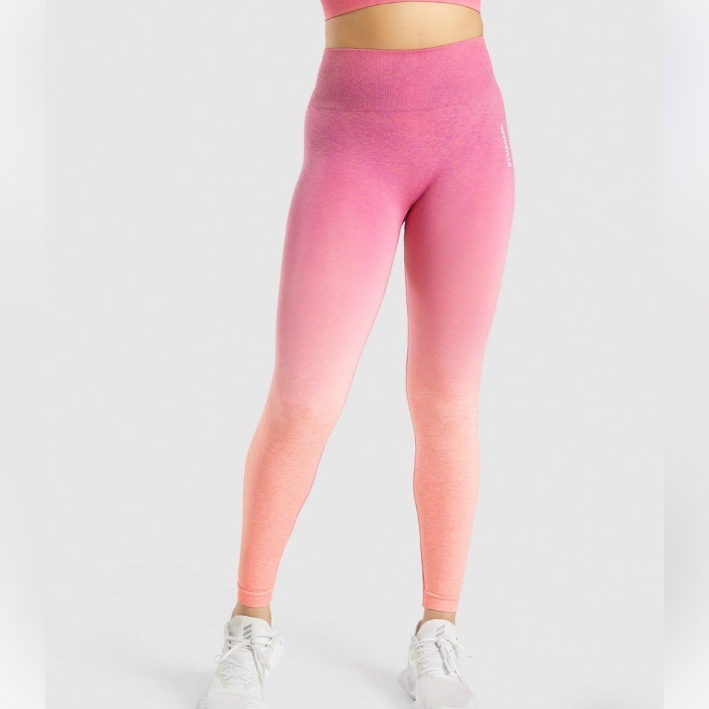 🎀💗Gymshark Adapt Ombre Seamless Leggings - Orange Marl/Pink🎀💗